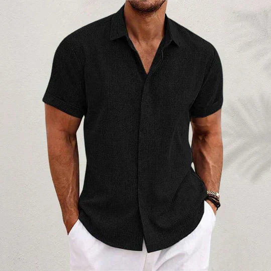 Chemise légère pour homme avec col et boutons