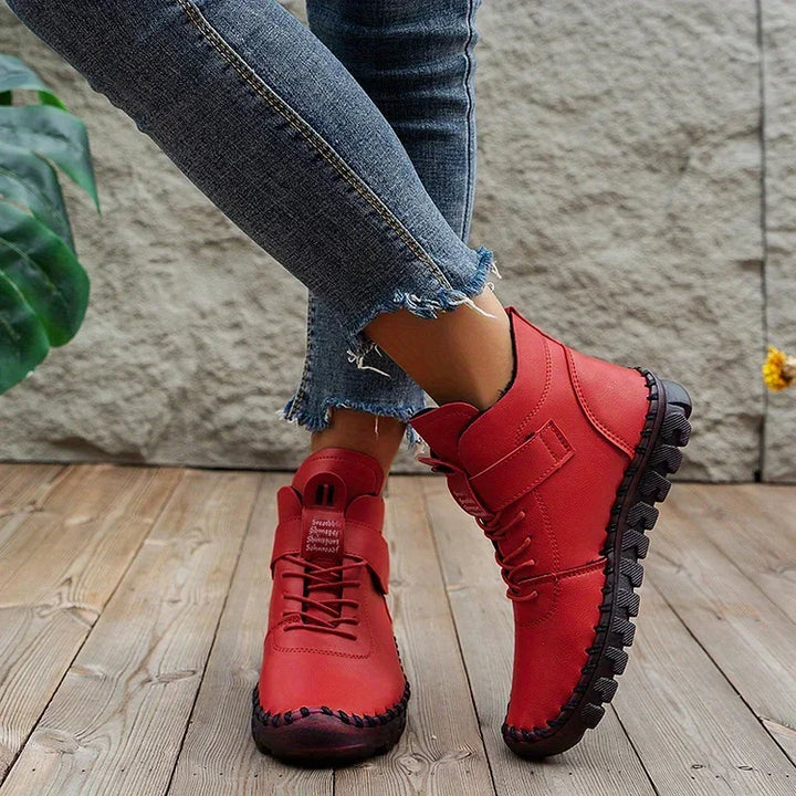 Bottes de randonnée beiges élégantes pour l'extérieur