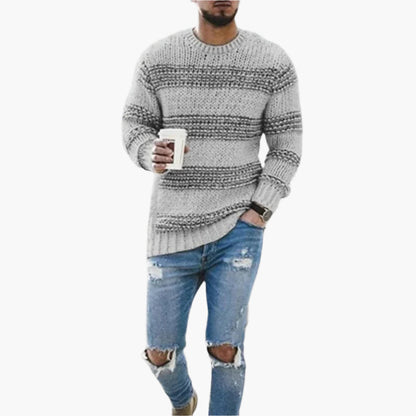 Pull tricoté épais style norvégien hiver