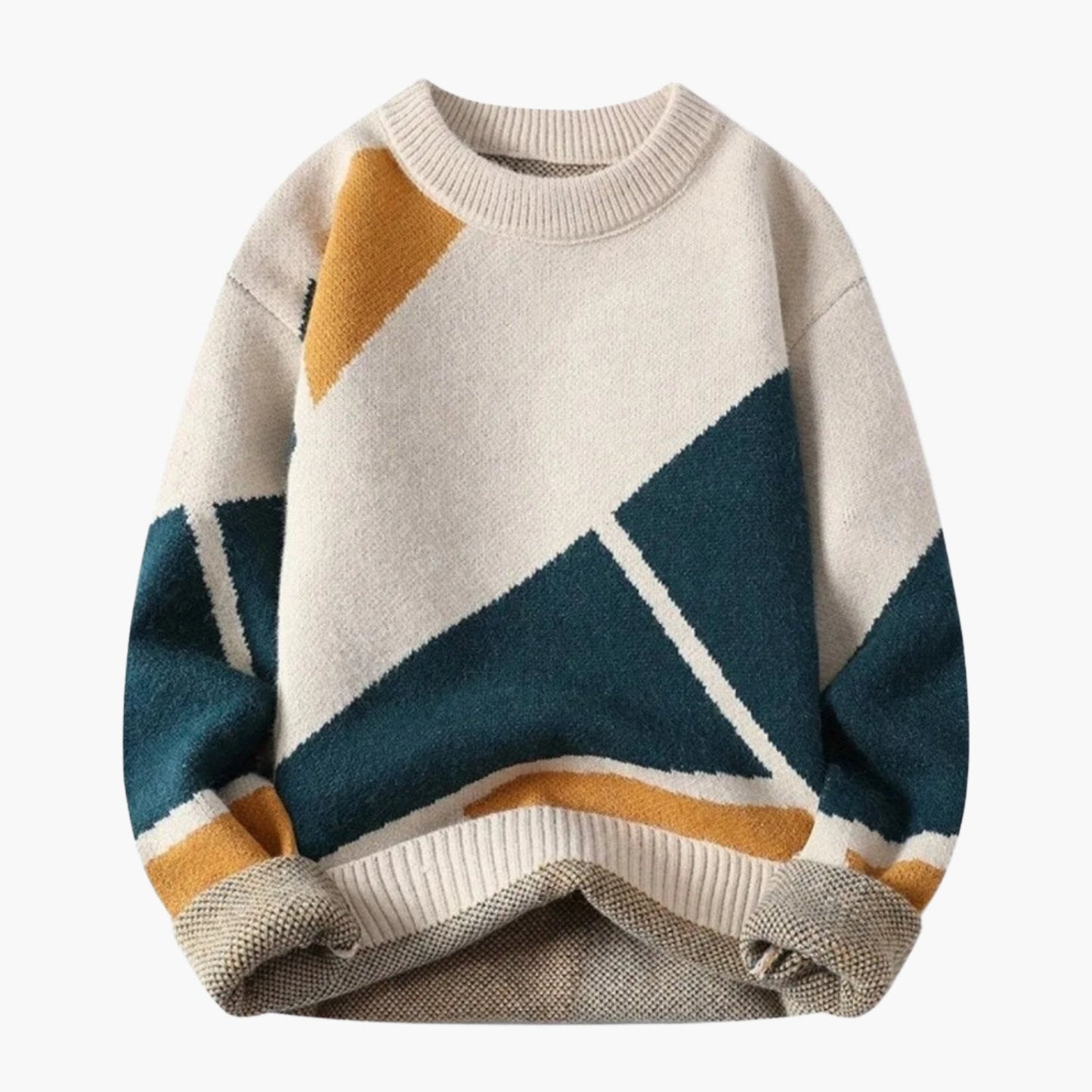 Pull en tricot décontracté Imprimé moderne Quotidien