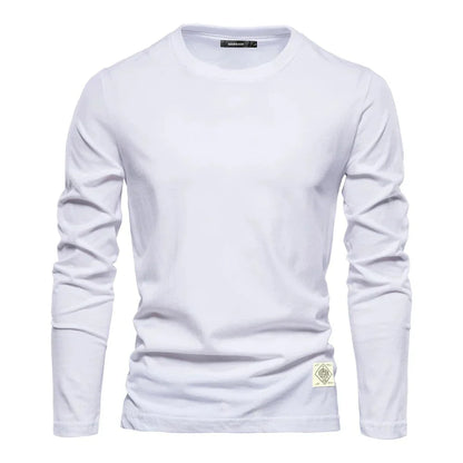 T-shirt homme manches longues Confortable Col rond