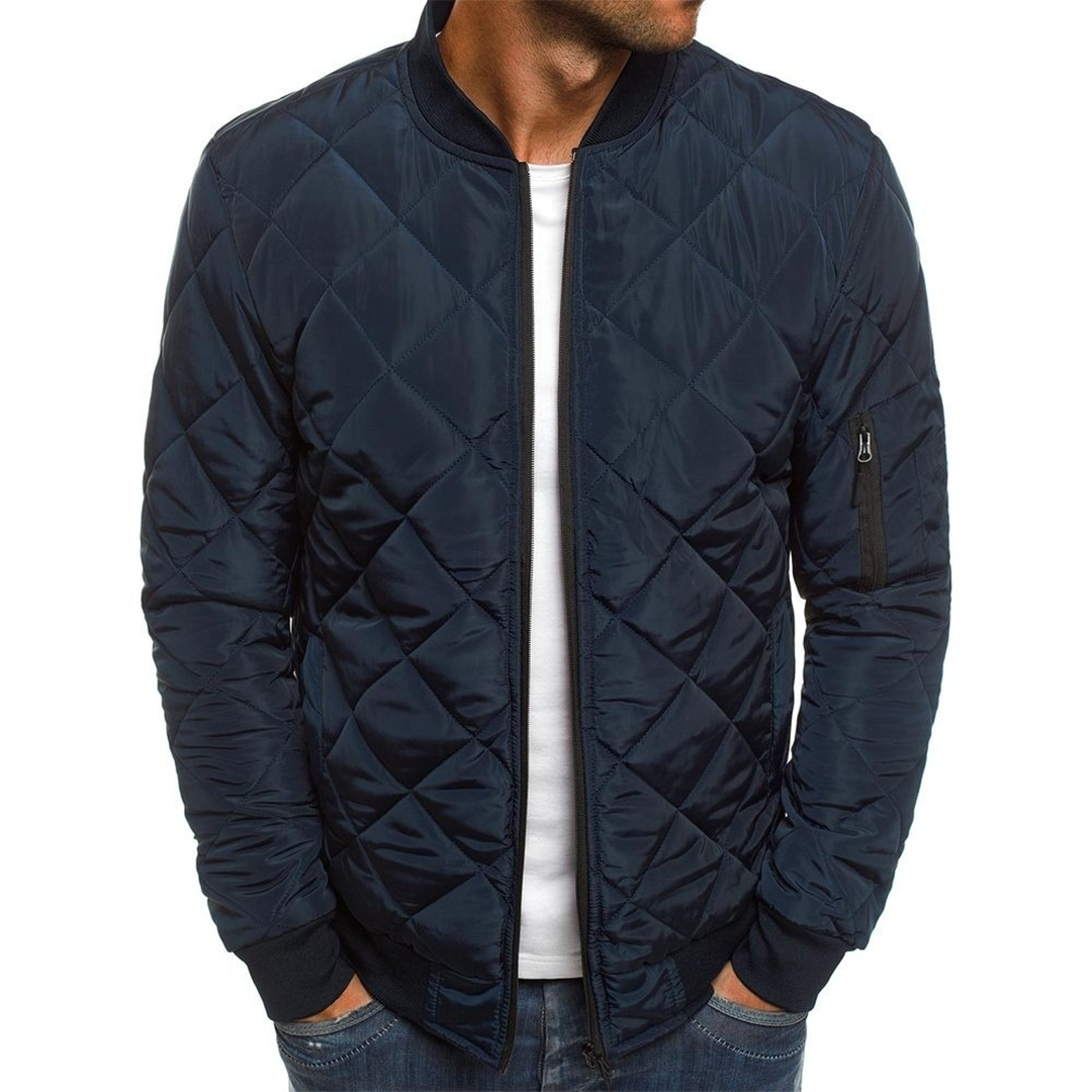 Bequeme Bomberjacke Männer Reißverschluss Taschen - IdealeKleiden