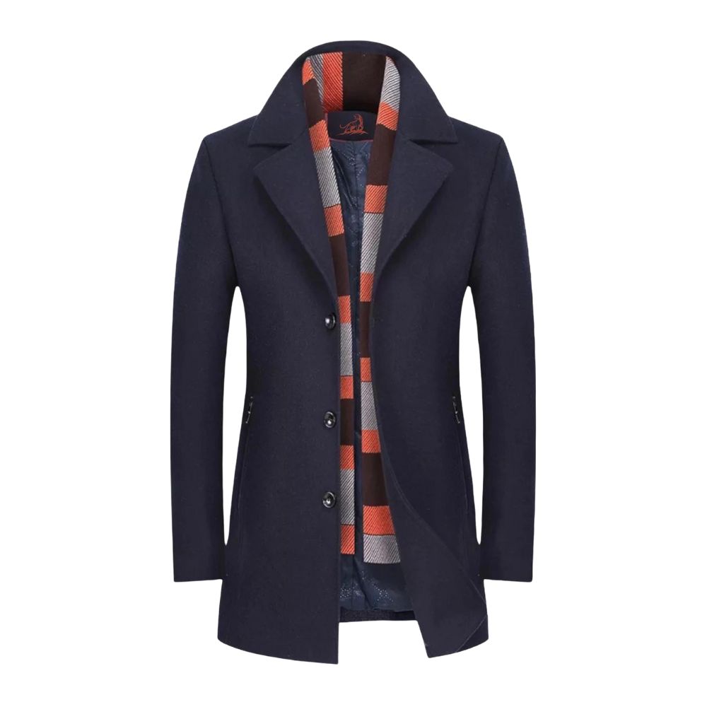 Élégant manteau pour homme avec col à revers