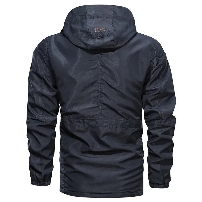 Windschutzjacke Damen, Wasserabweisend mit Abnehmbarer Kapuze - IdealeKleiden