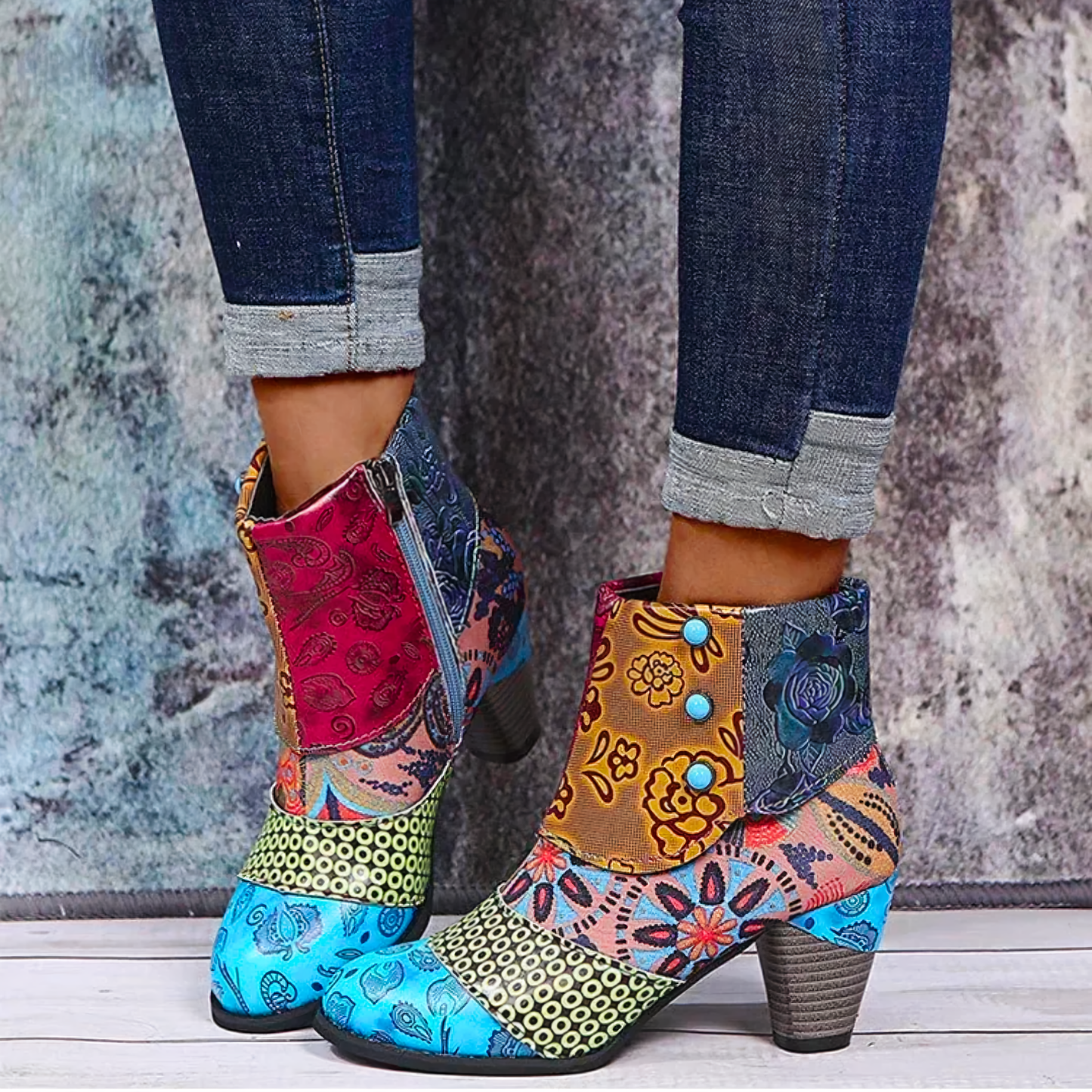 Bottes rétro chaussures femme