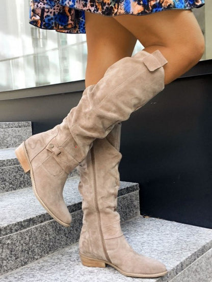 Bottes d'hiver effet daim Talon bas
