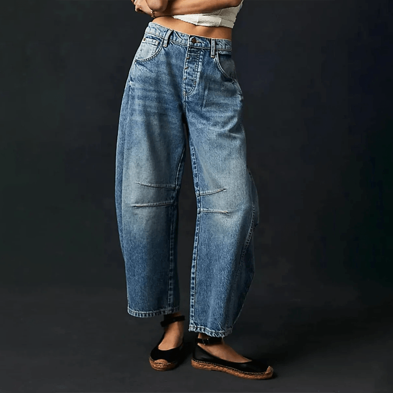 Jeans taille haute confortable pour femme
