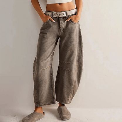 Jeans taille haute confortable pour femme