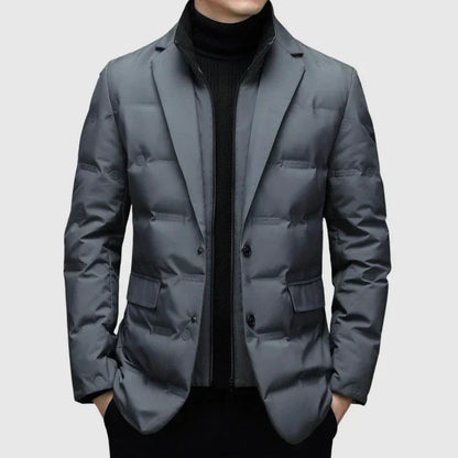 Veste blazer matelassée élégante pour femme, coupe à deux boutons