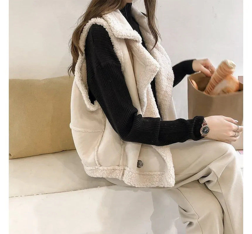 Gilet en cuir femme élégant et hivernal