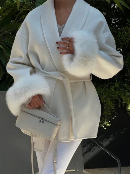 Manteau d'hiver élégant pour femme, chaud et confortable