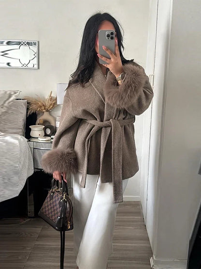 Manteau d'hiver élégant pour femme, chaud et confortable