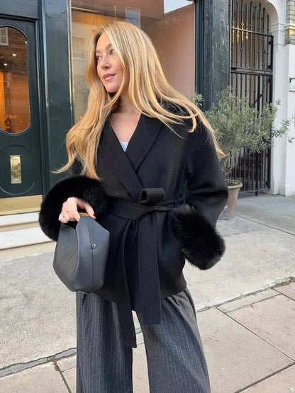 Manteau d'hiver élégant pour femme, chaud et confortable