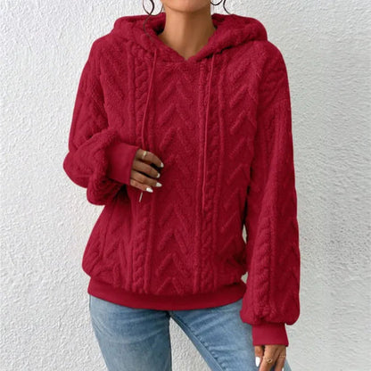Pull douillet à capuche en polaire nounours