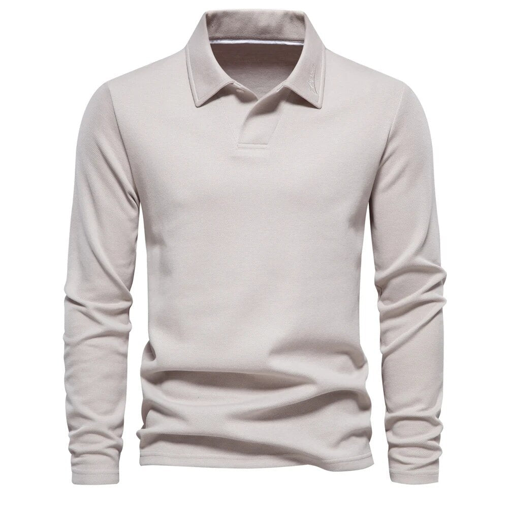 Polo à manches longues pour homme Moderne