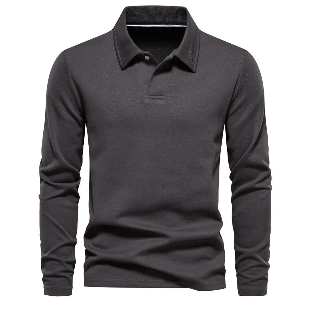 Polo à manches longues pour homme Moderne