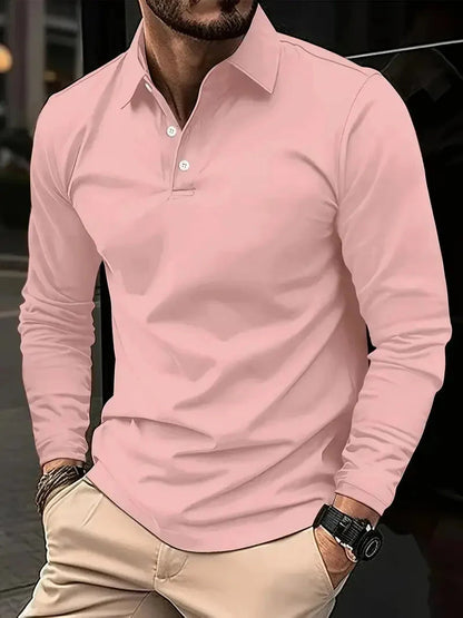 Polo respirant pour homme, sportif, semi-boutonné