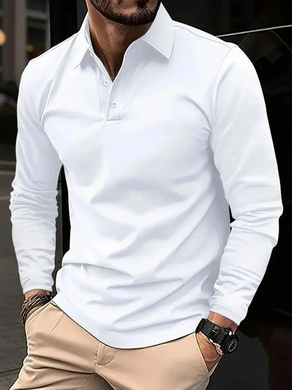 Polo respirant pour homme, sportif, semi-boutonné
