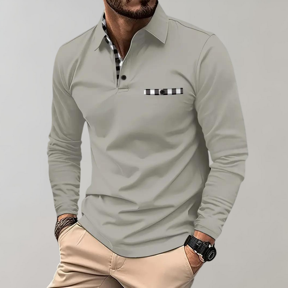 Polo à manches longues pour homme Design élégant