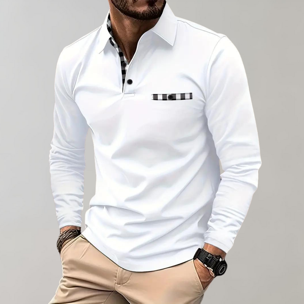 Polo à manches longues pour homme Design élégant