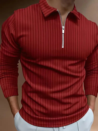 Polo pour homme coupe slim col montant