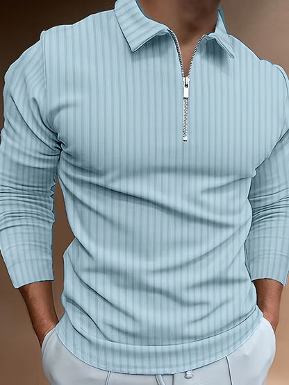 Polo pour homme coupe slim col montant