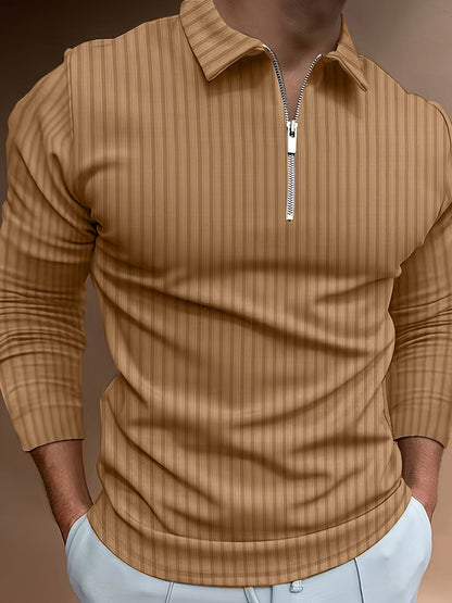 Polo pour homme coupe slim col montant