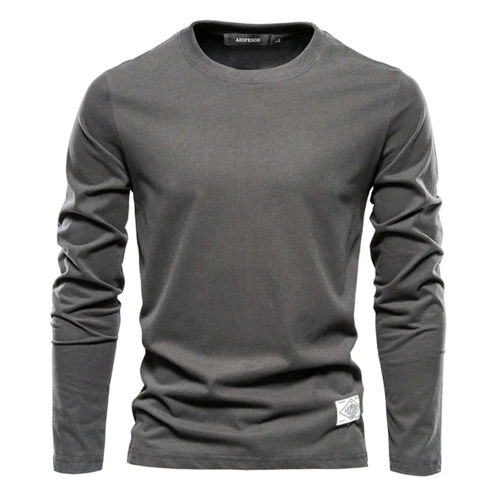 T-shirt basique homme manches longues col rond