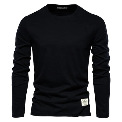 T-shirt basique homme manches longues col rond