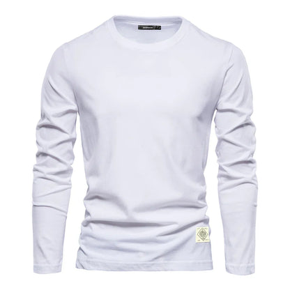 T-shirt basique homme manches longues col rond