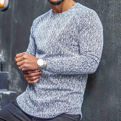Pull Homme Manches Longues Col Rond