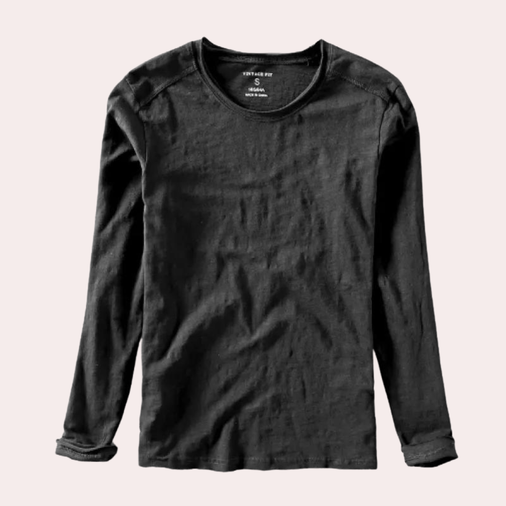 T-shirt homme à manches longues col V moderne