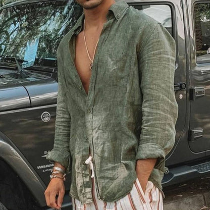 Chemise d'été légère pour homme avec boutons