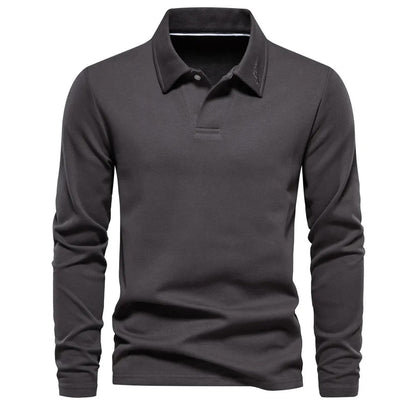 Polo pour homme Design élégant Manches longues