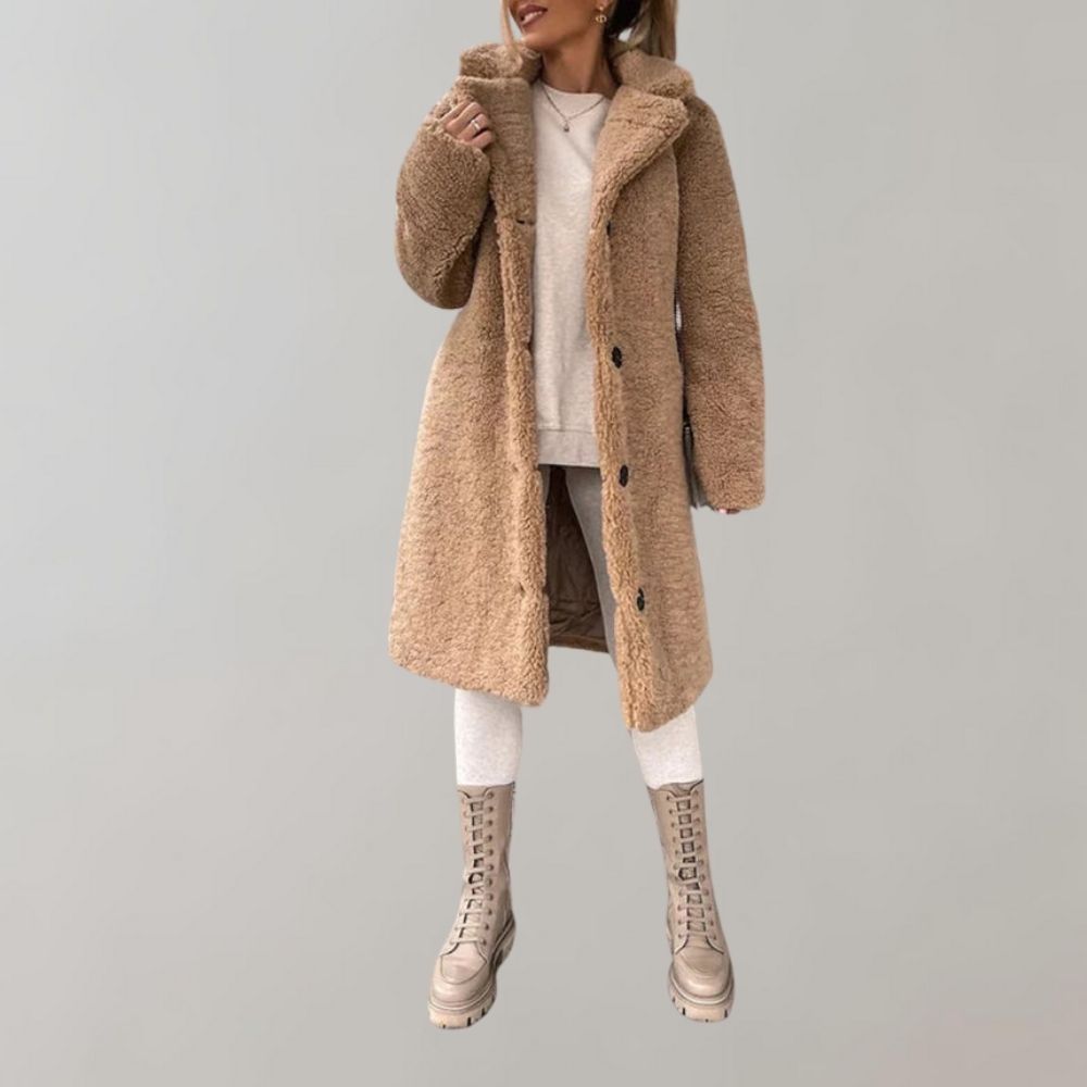 Veste Teddy Femme Blanc Chaud Moderne