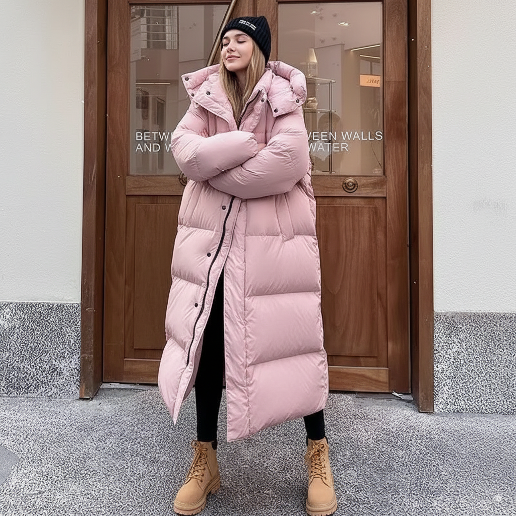 Doudoune chaude pour femme coupe-vent avec capuche
