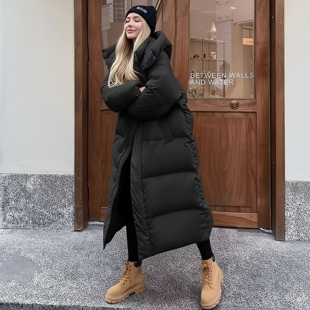 Doudoune chaude pour femme coupe-vent avec capuche