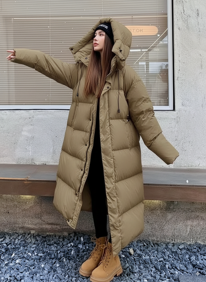 Doudoune chaude pour femme coupe-vent avec capuche