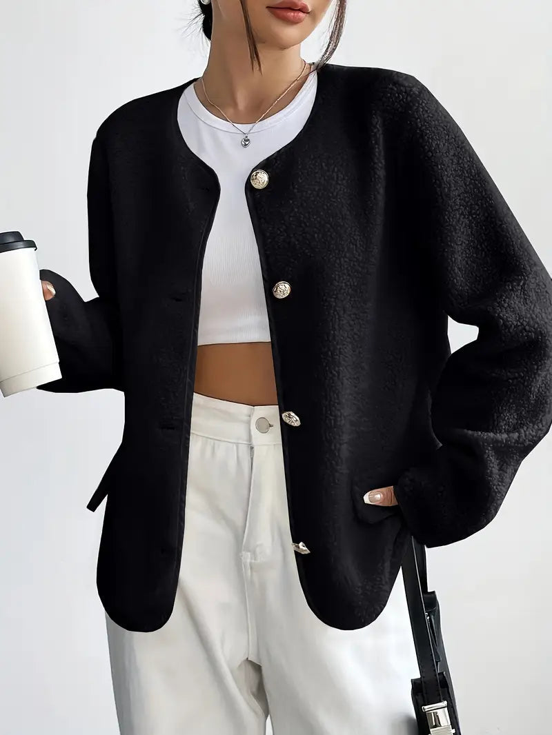 Cardigan col rond femme au design élégant
