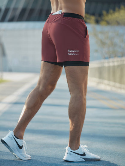 Shorts de running homme 2 en 1 séchage rapide sport