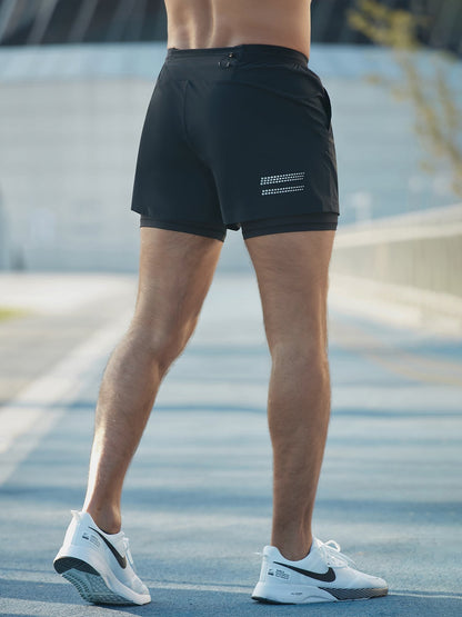 Shorts de running homme 2 en 1 séchage rapide sport