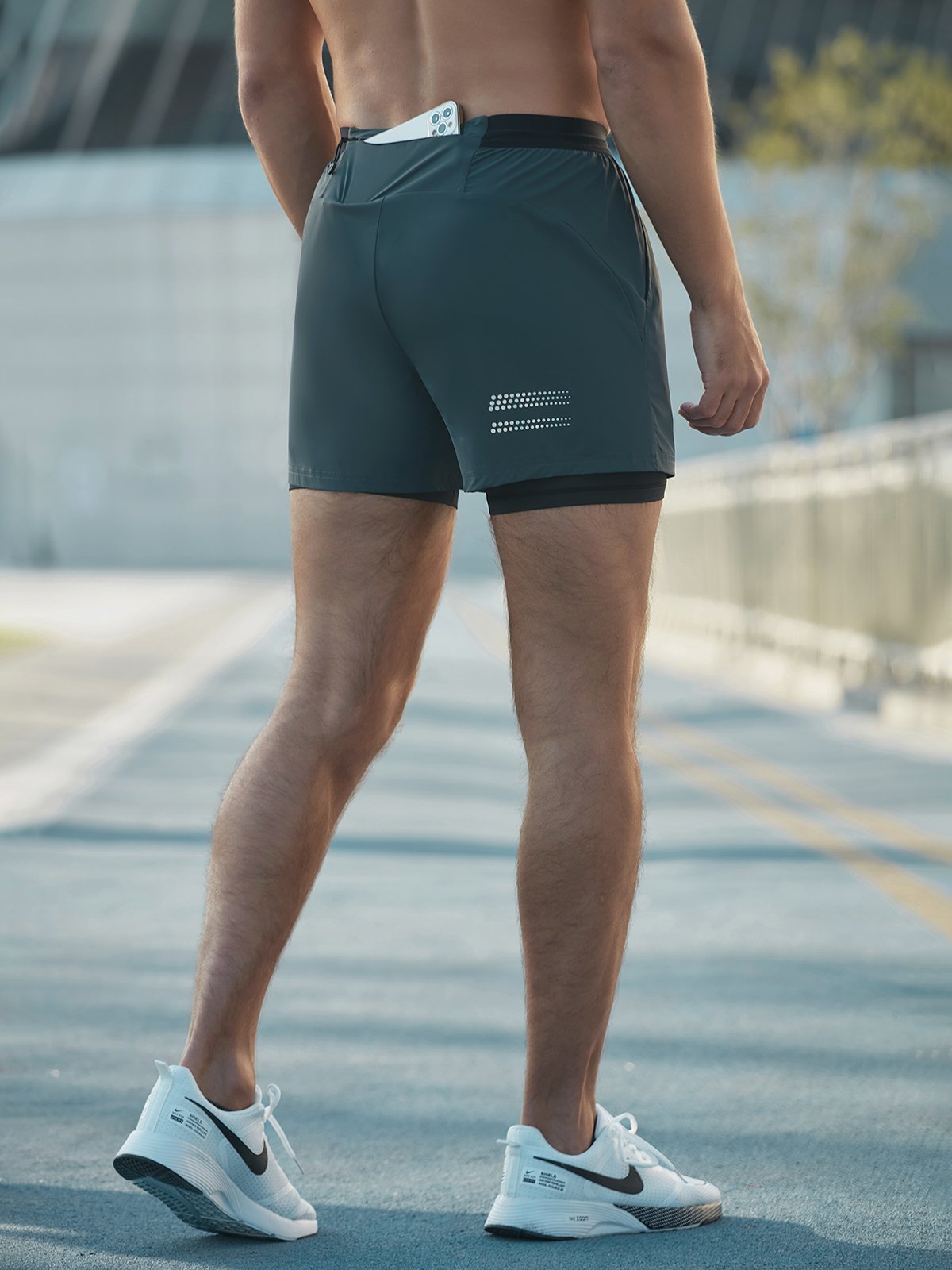 Shorts de running homme 2 en 1 séchage rapide sport