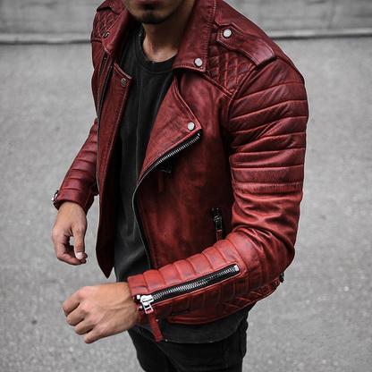 Blouson en cuir élégant style Taylor