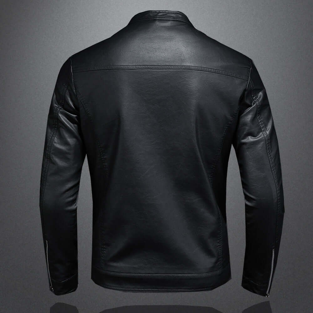 Leder Bikerjacke Herren Motorrad Style - IdealeKleiden