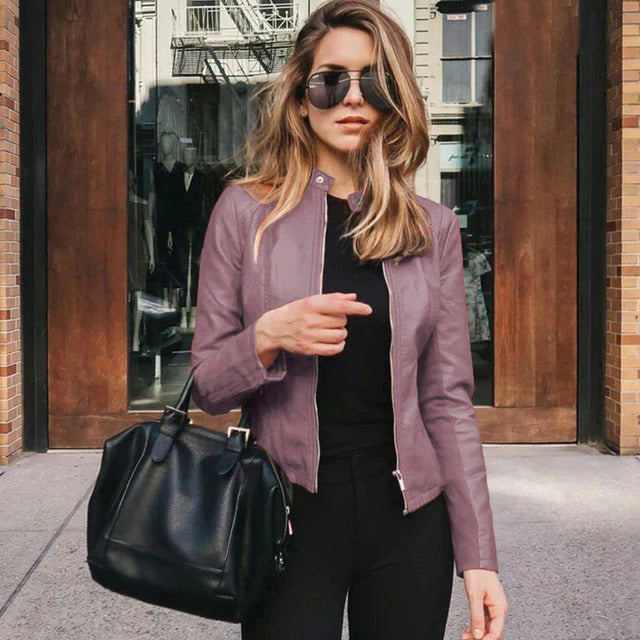 Blouson court pour femme zippé sportif