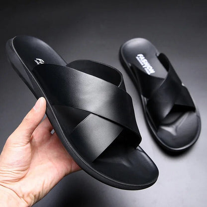 Mocassins d'été en cuir