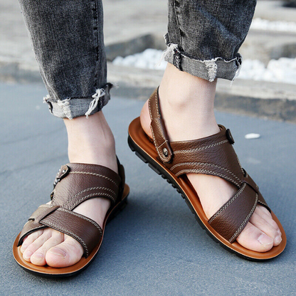 Herren Sportsandalen Orthopädisch Ergonomisch Ledersohle - IdealeKleiden