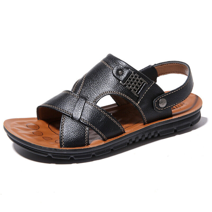 Sandales de sport pour hommes, orthopédiques, ergonomiques, semelle en cuir