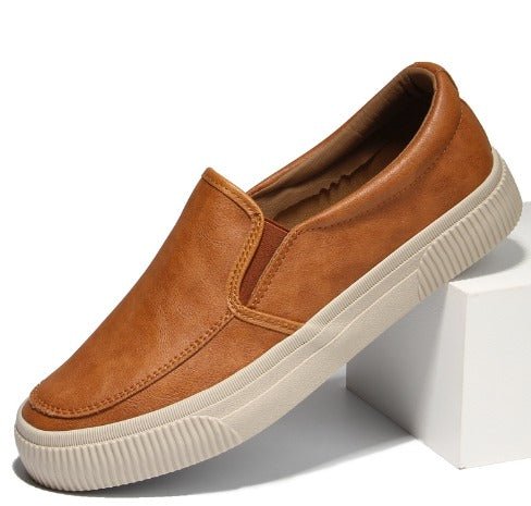 Chaussures en cuir confortables à semelle en caoutchouc pour hommes
