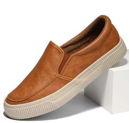 Chaussures en cuir confortables à semelle en caoutchouc pour hommes